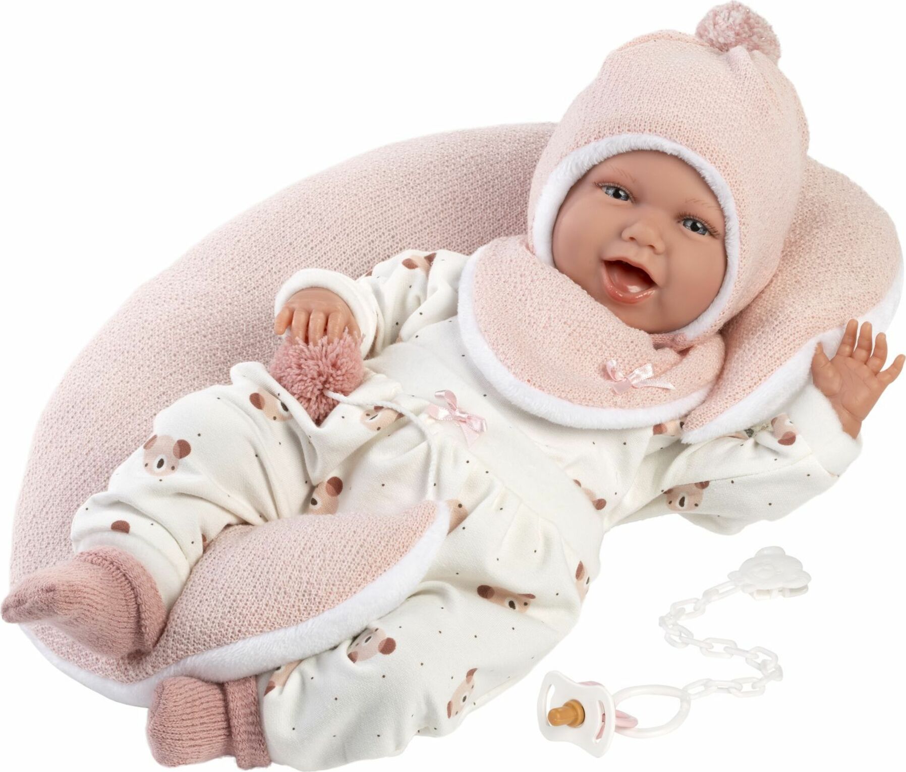 Llorens 74104 NEW BORN - realistická bábika bábätko so zvukmi a mäkkým látkovým telom - 42