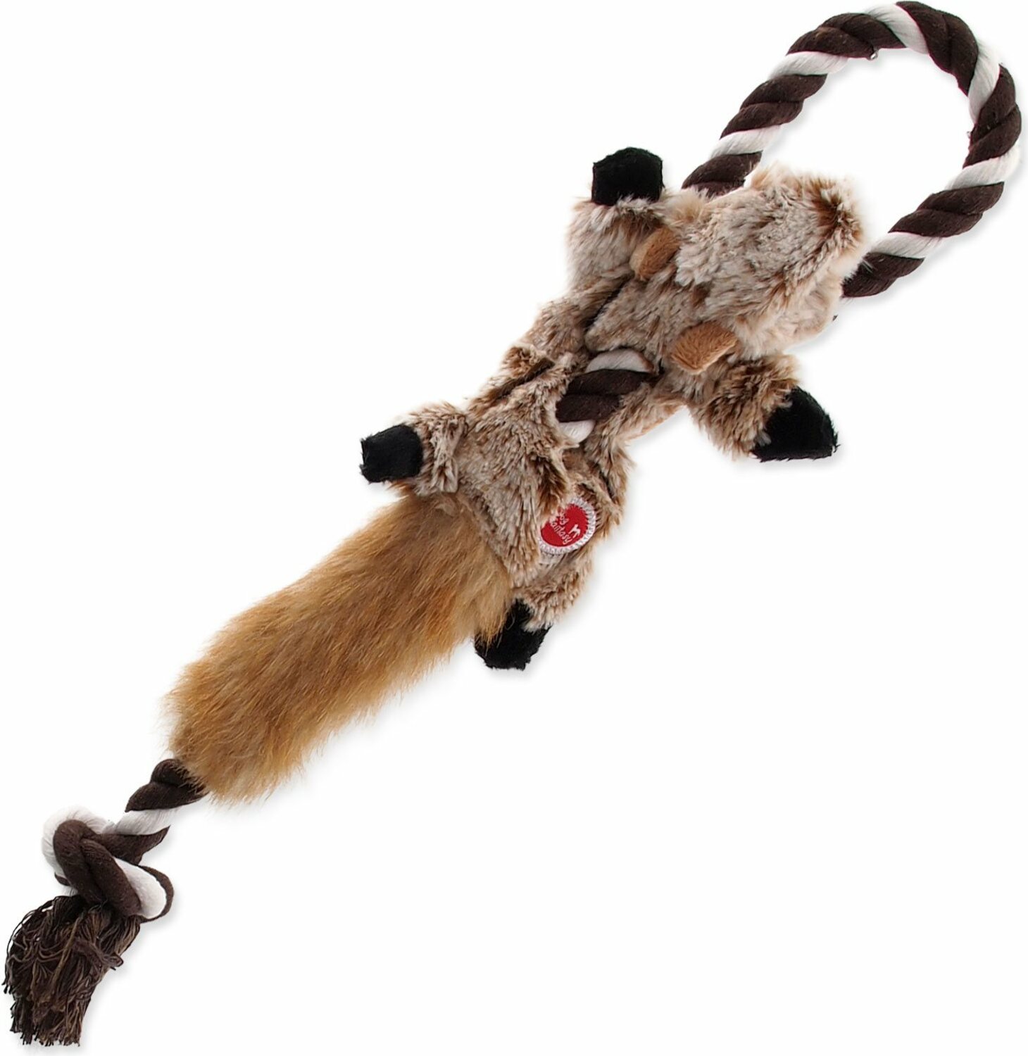 Hračka Dog Fantasy Skinneeez čipmank s provazem 35cm