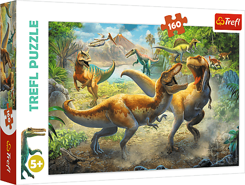 Trefl Puzzle 160 dílků - Bitva Tyranosaurů