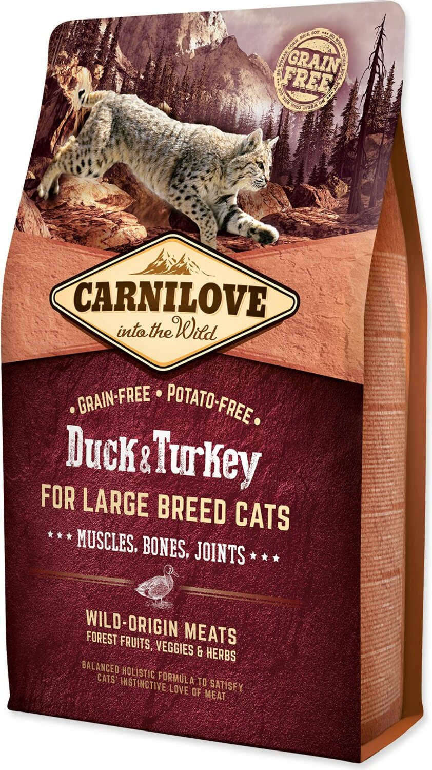 Krmivo Carnilove Large Breed Cats Muscles, Bones, Joints Duck & Turkey 2kg