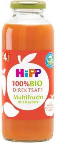 Šťáva ovocná s mrkví 100% Bio 330ml Hipp