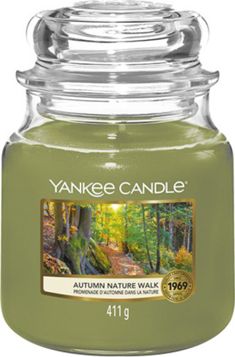 Yankee Candle Podzimní procházka v přírodě, Svíčka ve skleněné dóze 411 g