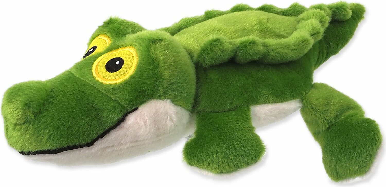Hračka Dog Fantasy Silent Squeak krokodýl zelený 30cm