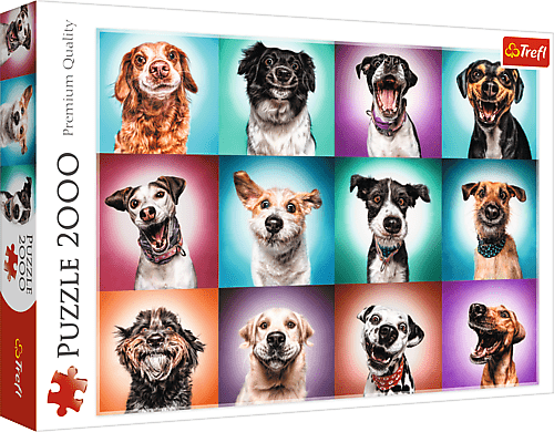 Trefl Puzzle 2000 - Zábavné psí portréty II