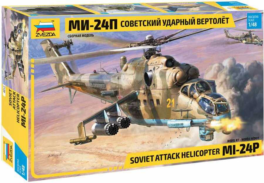 Zvezda 4823 Mi-24V / VP 1:48 Hind Sowjetischer Kampfhubschrauber 