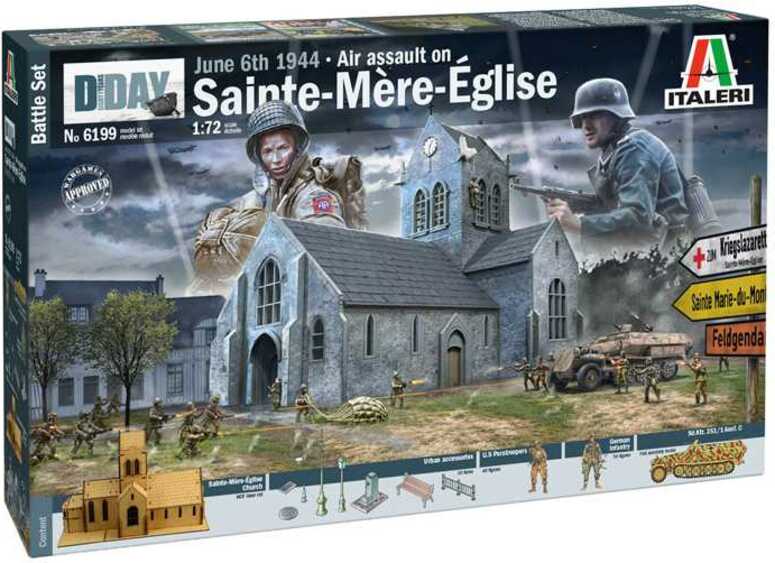 Model Kit diorama 6199 - Battle of Normandy: Saint-Mere-Église 6 June 1944 (1:72)