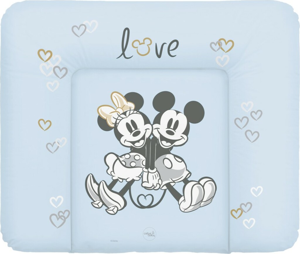 CEBA Podložka přebalovací měkká na komodu (85x72) Disney Minnie & Mickey Blue