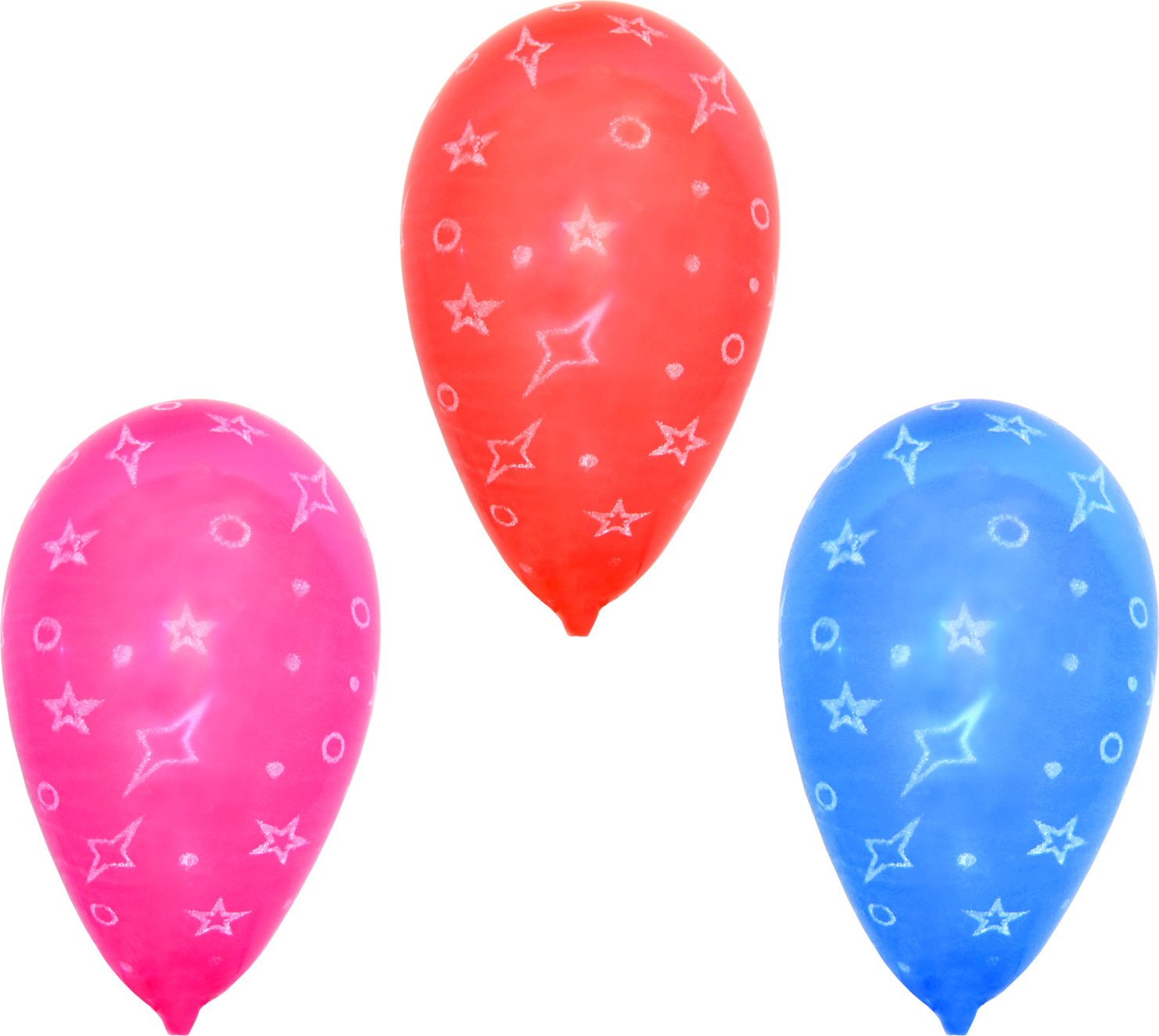 Balónek nafukovací 23cm - sada 10ks, hvězdičky