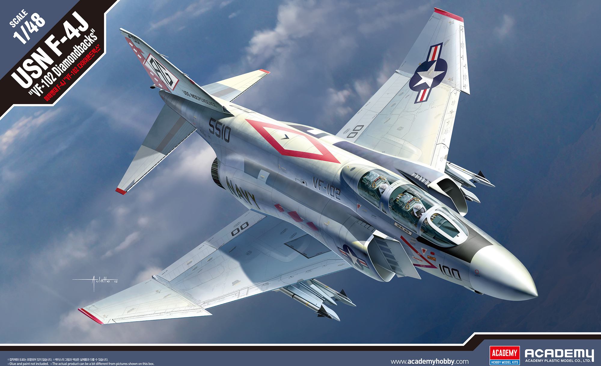 Model Kit letadlo 12323 - USN F-4J VF-102 Diamondbacks (1:48)