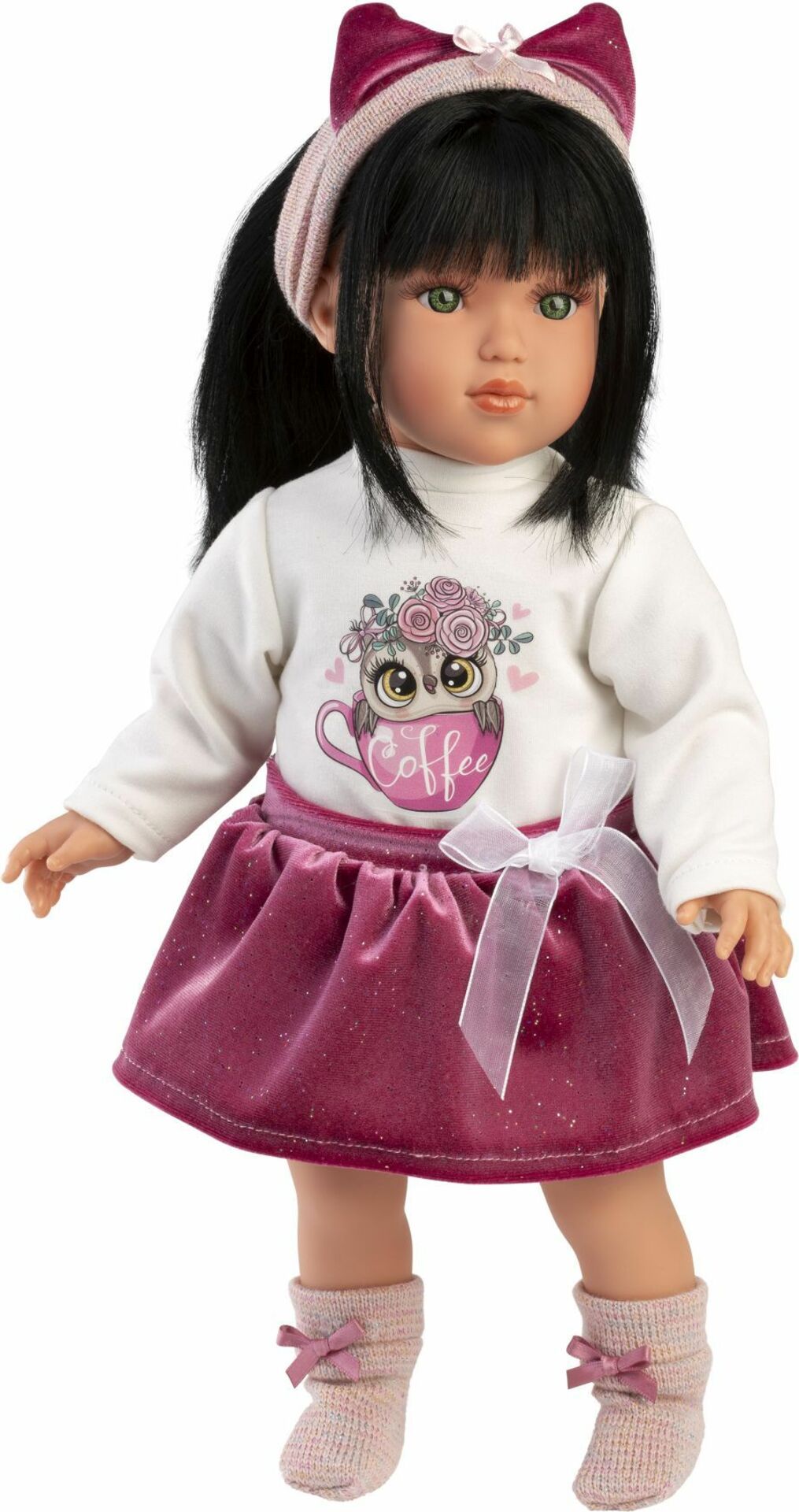 Llorens 54048 GRETA - realistická panenka s měkkým látkovým tělem - 40 cm