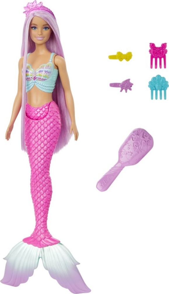 Mattel Barbie Rozprávková bábika s dlhými vlasmi - morská panna