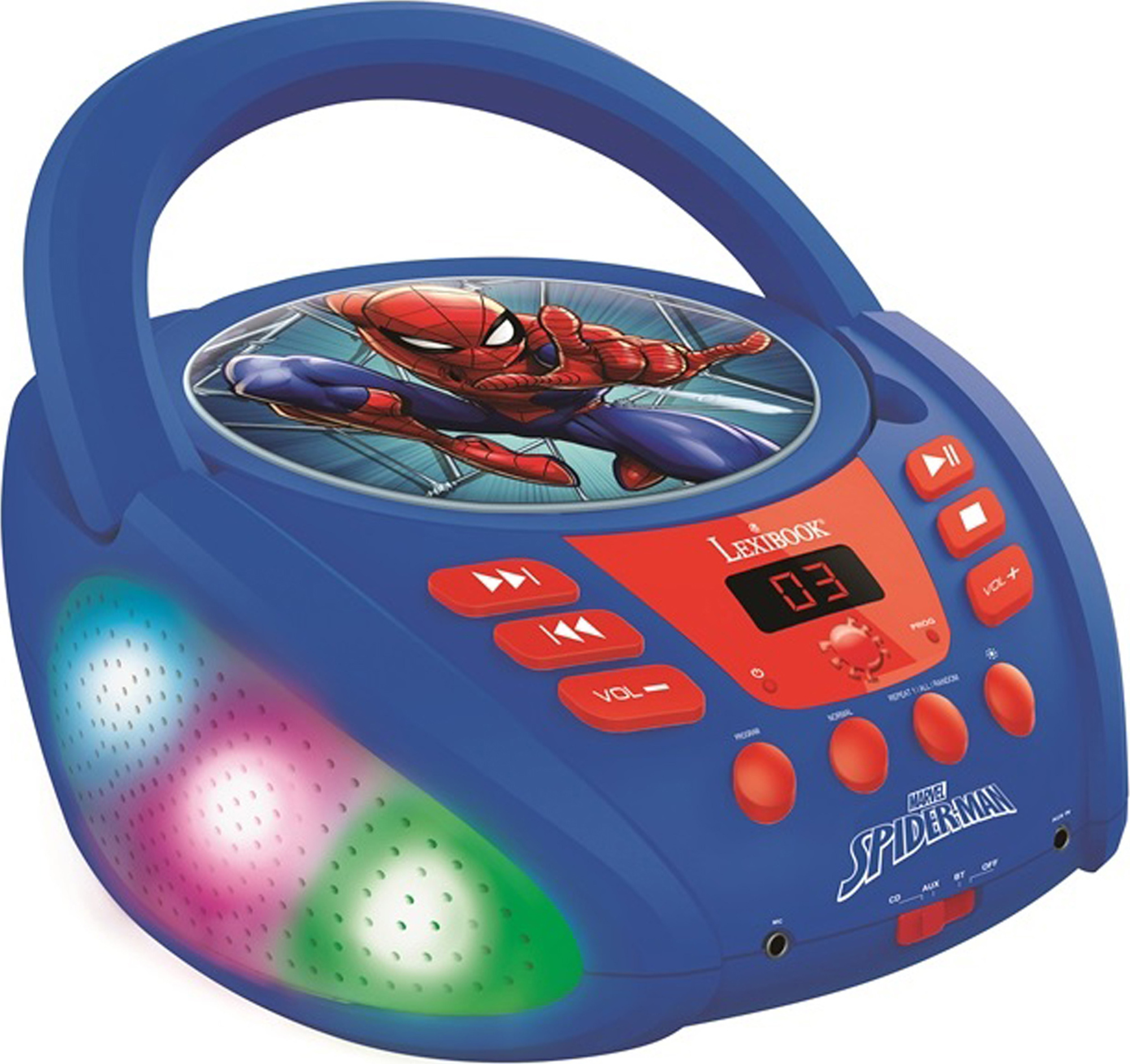 Svítící Bluetooth CD přehrávač Spider-Man