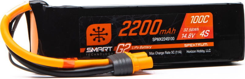 Spektrum Smart G2 LiPo 14.8V 2200mAh 100C IC3