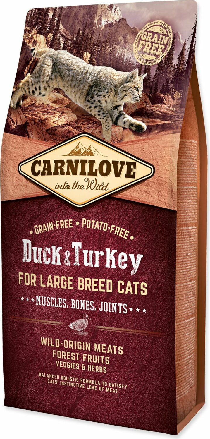 Krmivo Carnilove Large Breed Cats Muscles, Bones, Joints Duck & Turkey 6kg