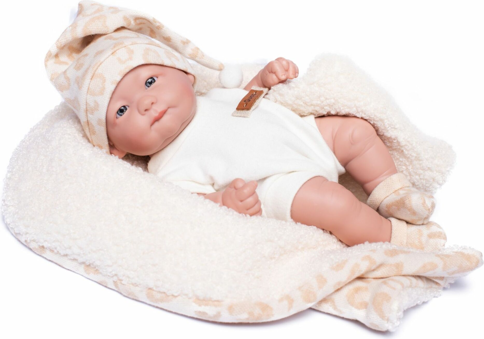 Guca 931 NEW BORN HOLČIČKA - realistická bábika bábätko s celovinylovým telom - 25 cm