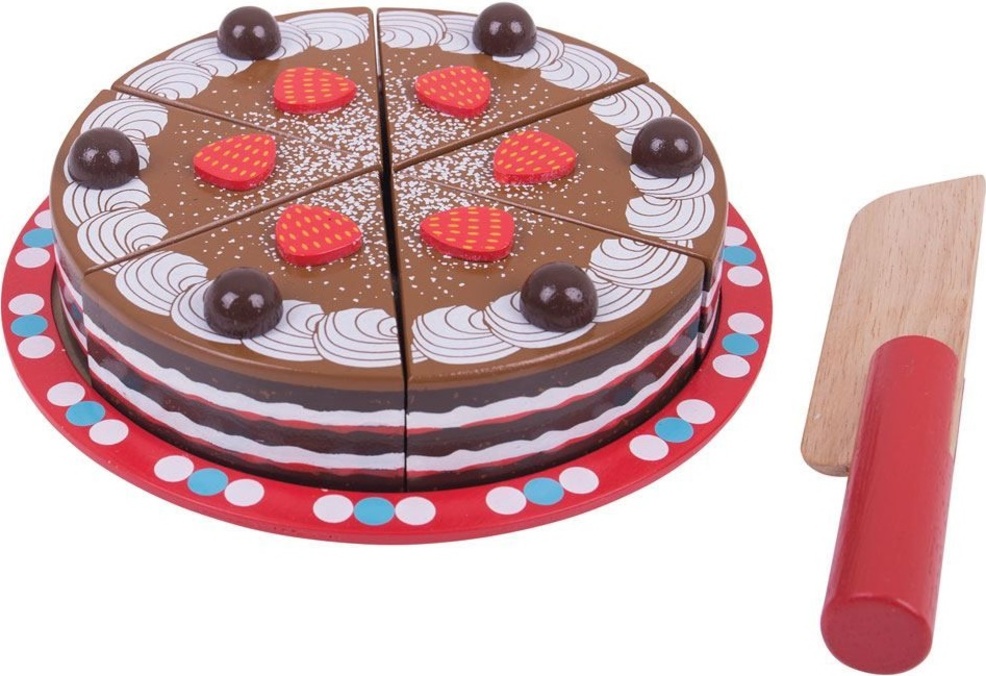 Bigjigs Toys Krájecí čokoládový dort