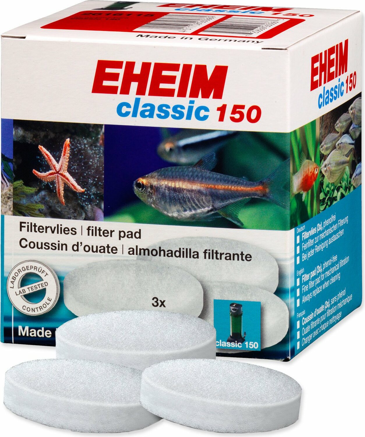 Náplň Eheim vata filtrační jemná Classic 150 3ks