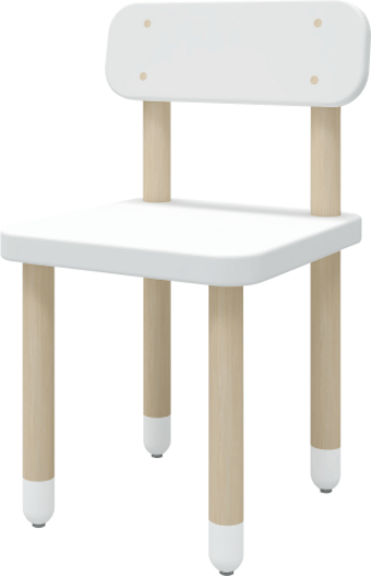 Flexa Dřevěná židle s opěradlem pro děti bílá Dots