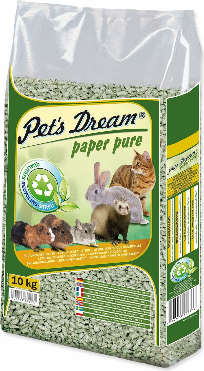 Pelety Pet´s Dream Paper Pure 10kg