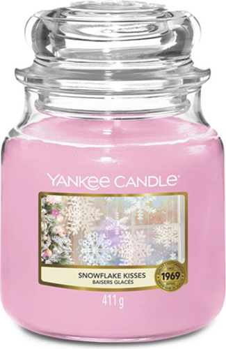 Yankee Candle Polibky sněhové vločky Svíčka ve skleněné dóze , 411 g