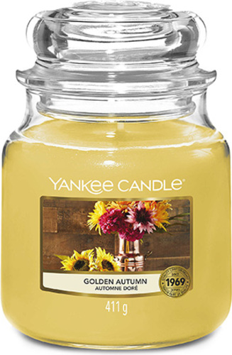 Yankee Candle Zlatý podzim, Svíčka ve skleněné dóze 411 g
