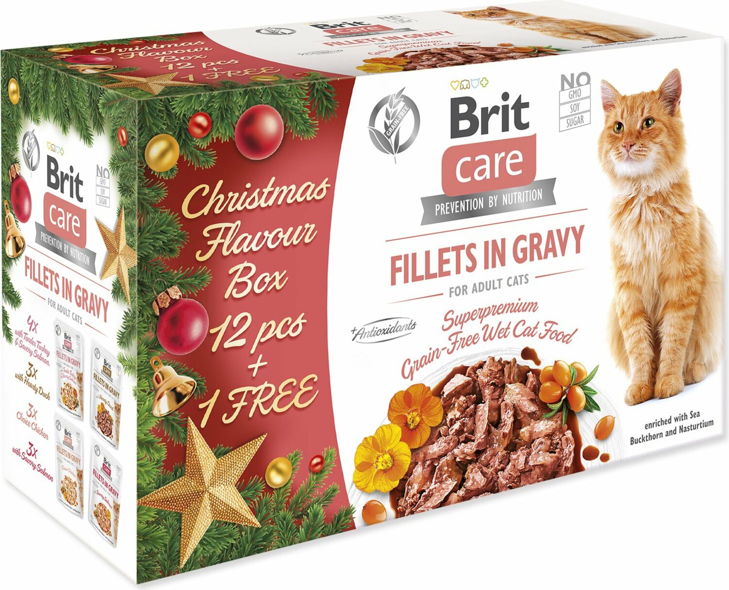 Brit Care Cat Vánoční multipack, 12+1