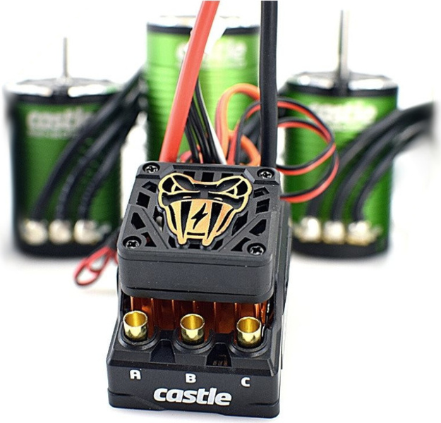 Castle motor 1410 3800ot/V senzored 5mm, reg. Copperhead
