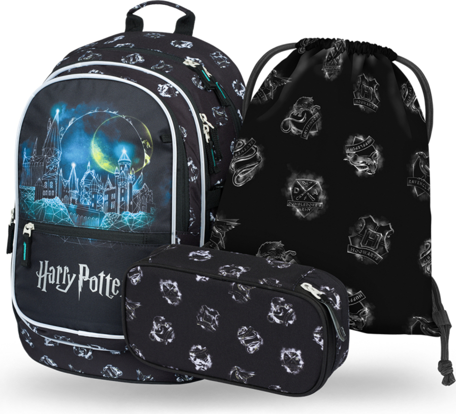 BAAGL SADA 3 Jádrový Harry Potter Rokfort: batoh, peračník, taška
