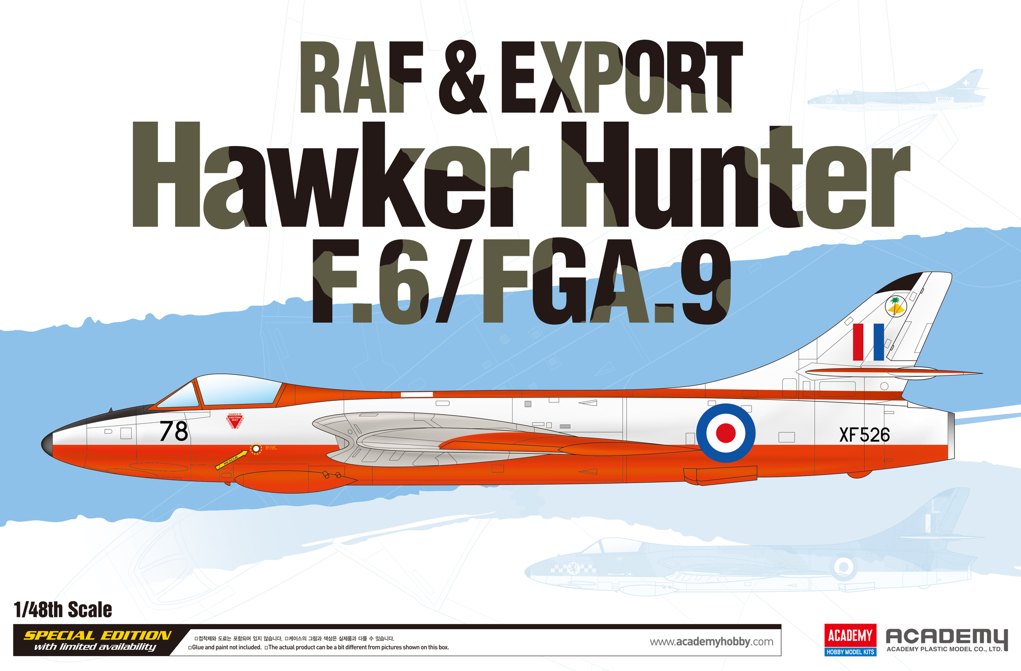Model Kit letadlo 12312 - RAF & Export Hawker Hunter F.6 / FGA.9 (1:48)