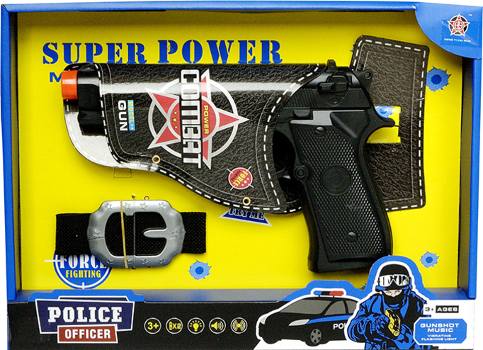 Policejní pistole s páskem