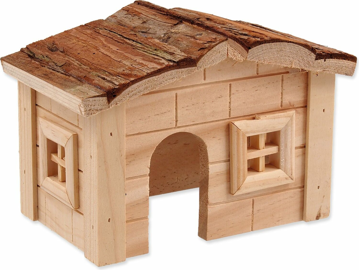 Domeček Small Animals dřevěný jednopatrový 20,5x14,5x12cm