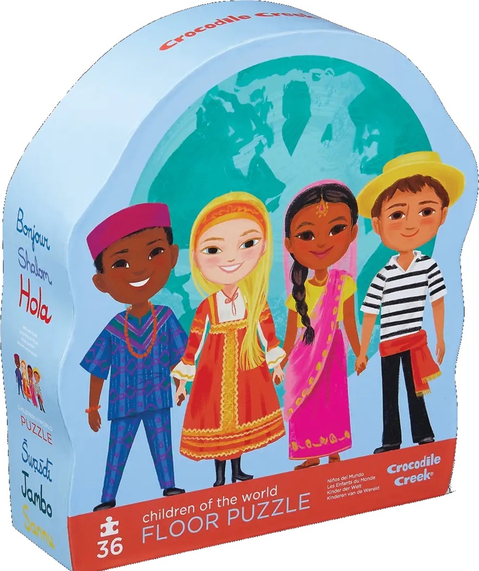 Puzzle Děti světa ve tvarované krabičce 36 Crocodile Creek