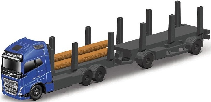 Maisto - Mini pracovné stroje, Príves Volvo FH16 na ťažbu dreva