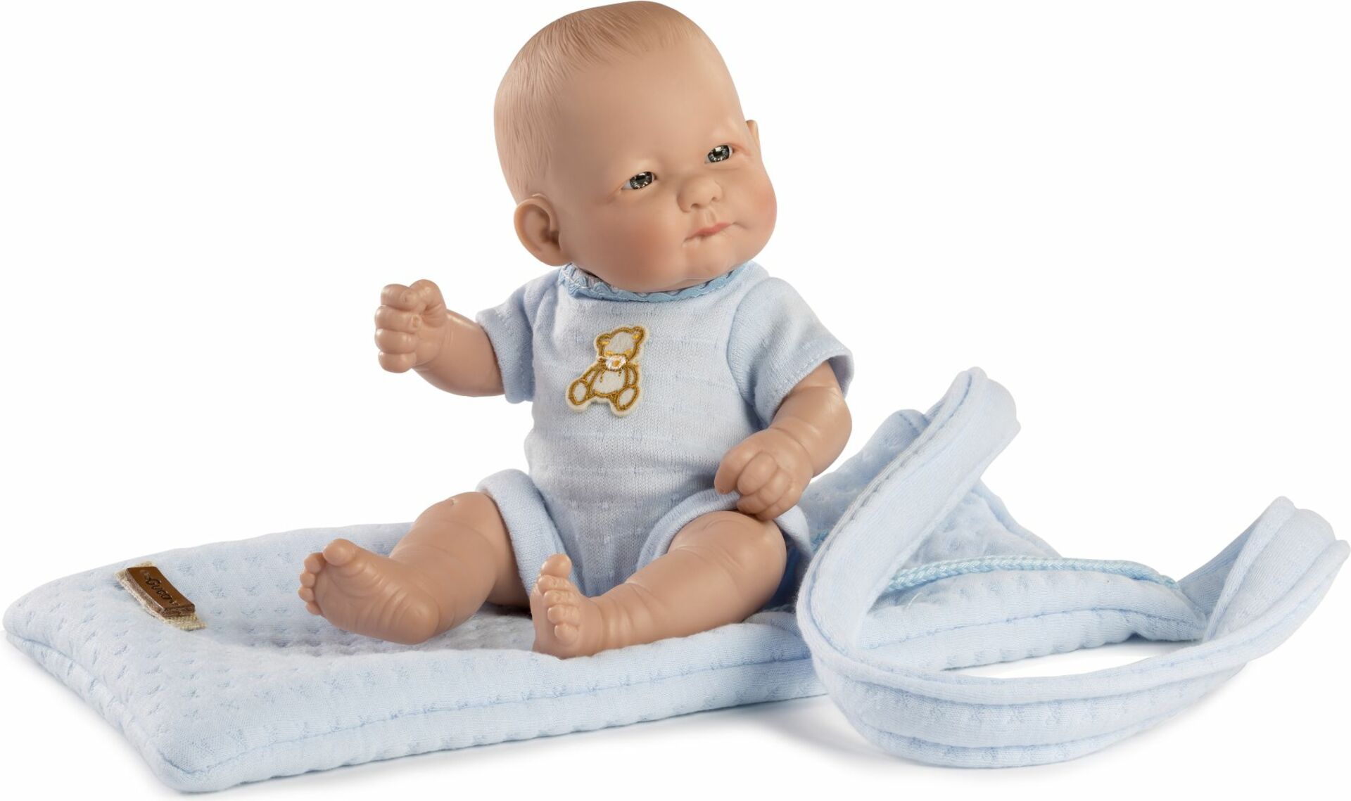 Guca 947 NEW BORN CHLAPEK - realistická panenka miminko s celovinylovým tělem - 25 cm