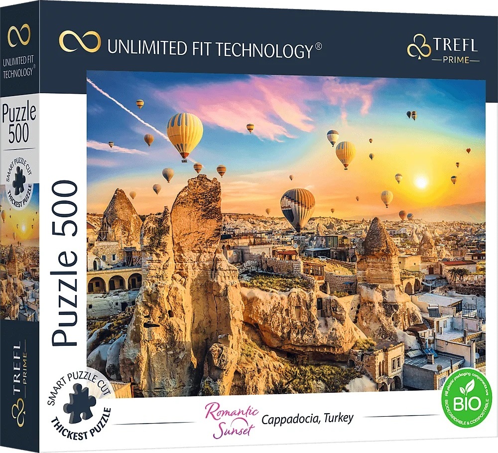 Trefl Prime puzzle 500 UFT - Romantický západ slunce: Kappadokie, Turecko