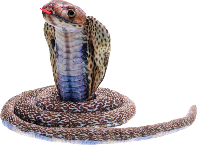 Kobra plyšová 180cm se vztyčenou hlavou