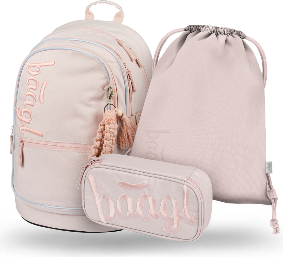 BAAGL SADA 3 Core Creamy: batoh, kabelka, taška
