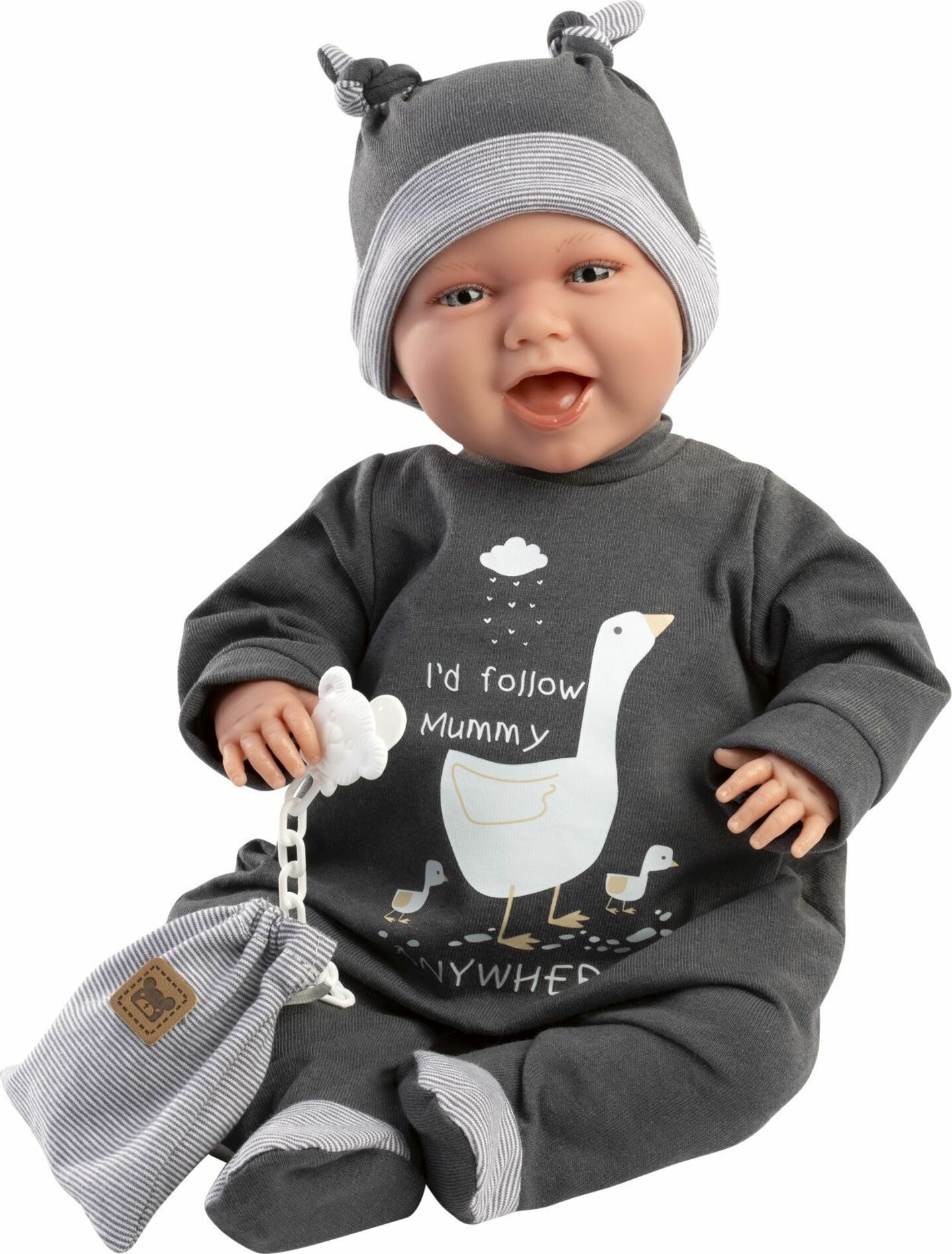 Llorens 74107 NEW BORN - realistická bábika bábätko so zvukmi a mäkkým látkovým telom - 42