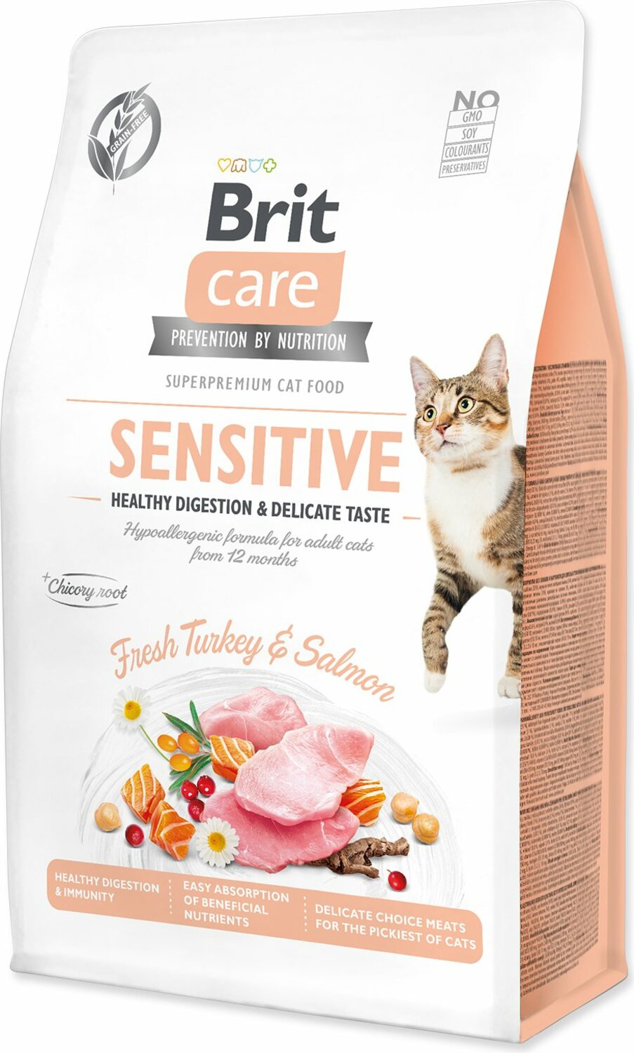 Krmivo Brit Care Cat Grain-Free sensitive Healthy Digestion & Delicate Taste 0,4kg