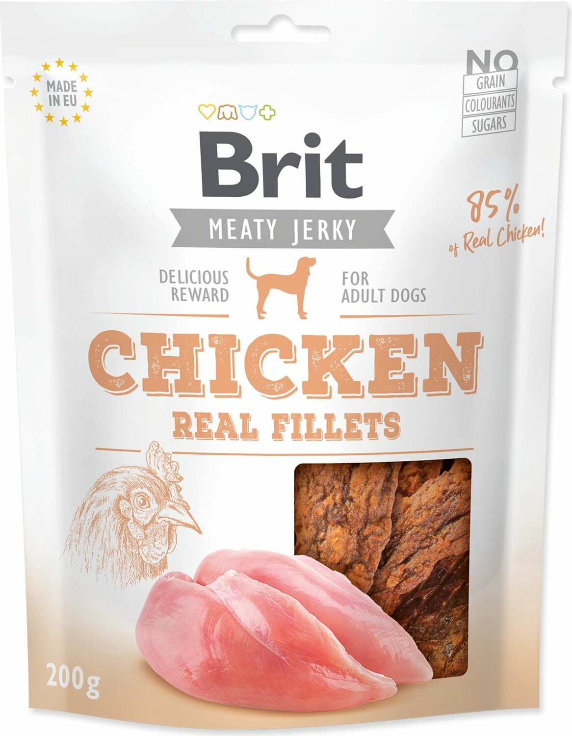 Pochoutka Brit Jerky kuřecí plátky 200 g