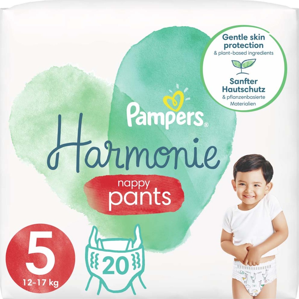 PAMPERS Harmonie Plenkové kalhotky Velikost 5, 20 ks, 12-17 kg