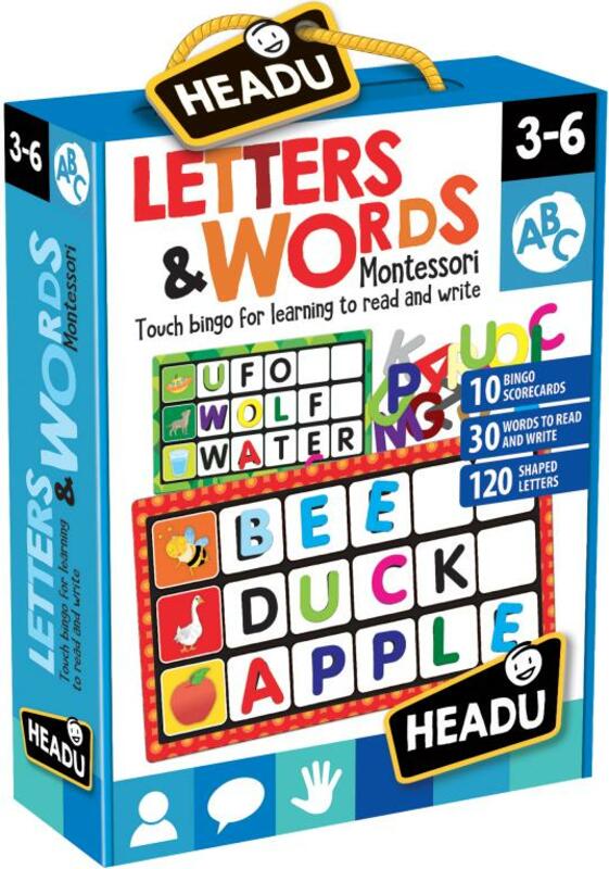 Montessori - Bingo - Písmena a slova EN