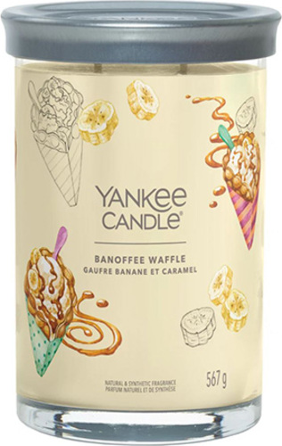 Yankee Candle, Vafle s banány a karamelem, Svíčka ve skleněném válci 567 g