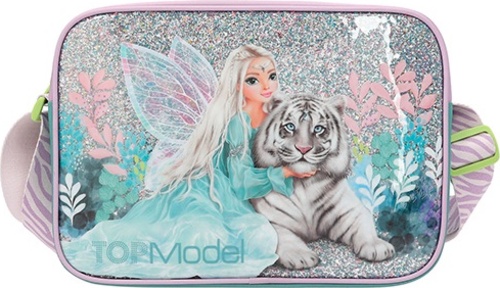 Taška přes rameno Top Model, Víla s bílým tygrem, zeleno-fialová