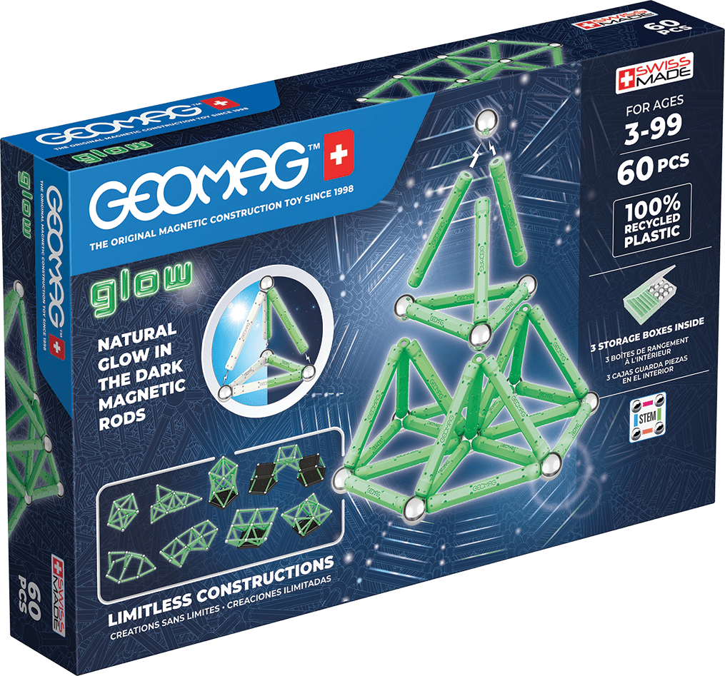 Geomag Glow Recyklováno 60 kusů