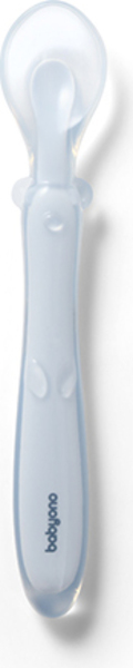 BABYONO Silikonová lžička - modrá 6m+