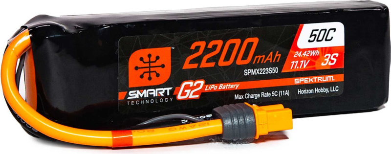 Spektrum Smart G2 LiPo 11.1V 2200mAh 50C IC3