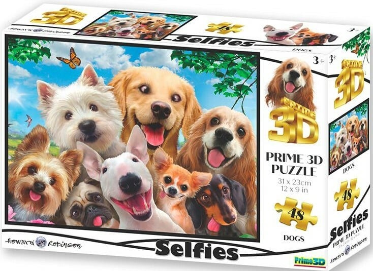 3D puzzle - Pes Selfie 48 ks