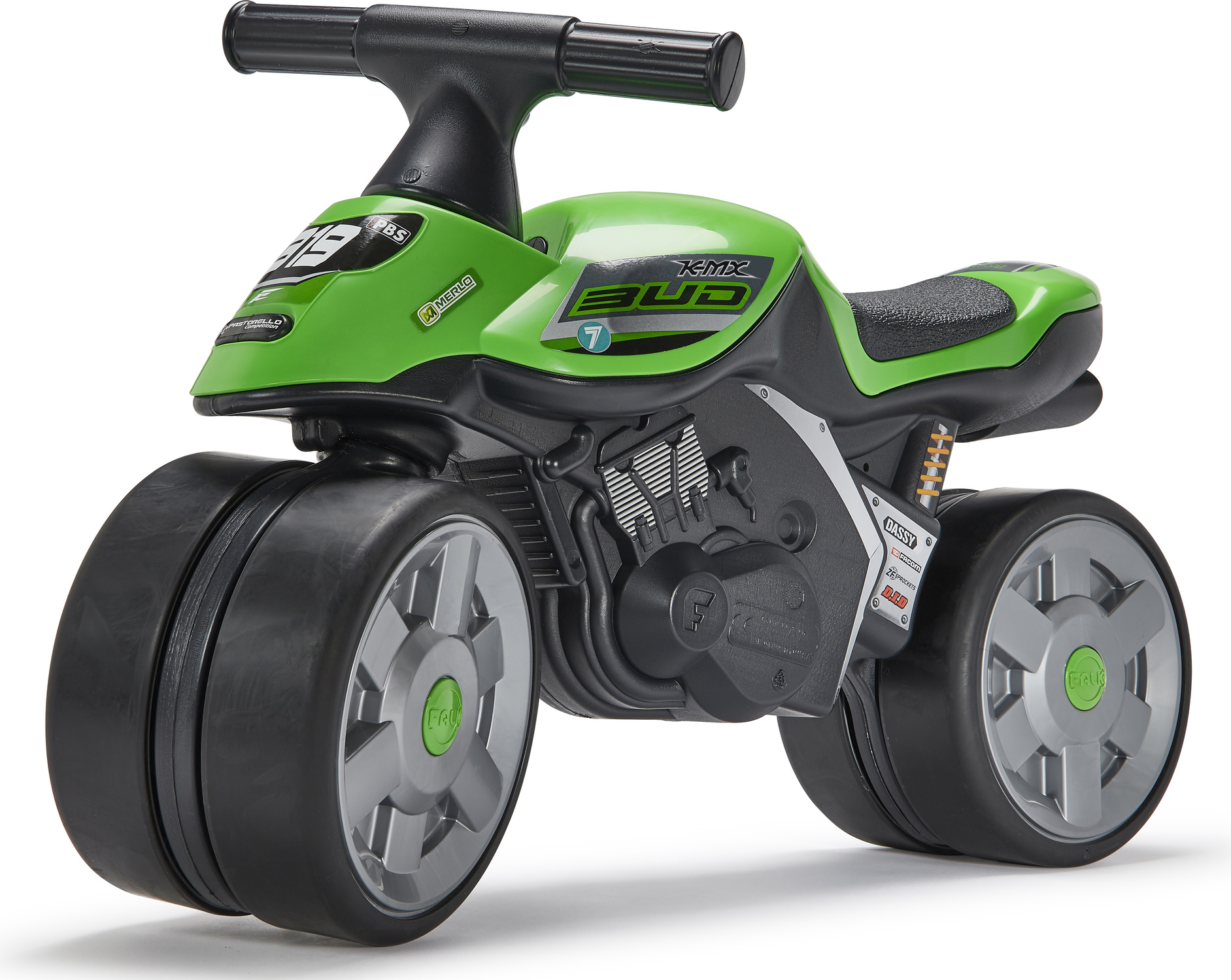 Falk odrážadlo Baby Moto Team Bud Racing zelené