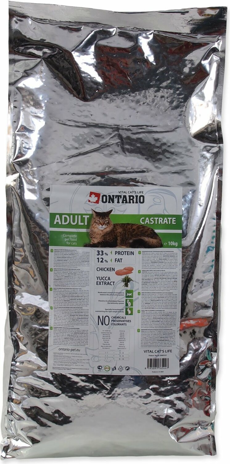 Krmivo Ontario Adult Castrate 10kg